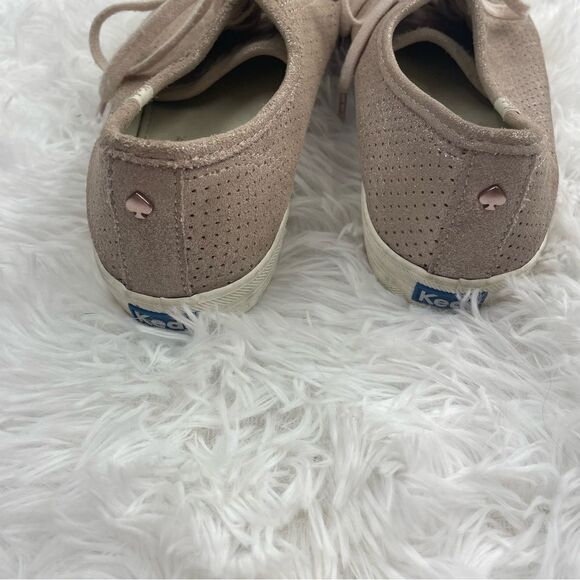 Kate Spade x Keds  Kickstart Rose Gold Shimmer Perforated Sneakers - Picture 7 of 11